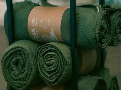 Roll of a professional eco-friendly yoga mat